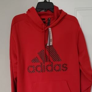 NWT Adidas Men's Red Pullover Hoodie Sweatshirt